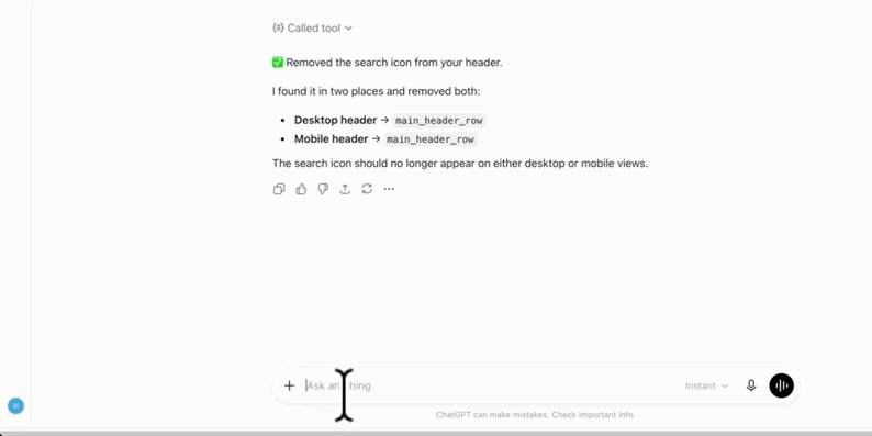 assistant assembling a header layout