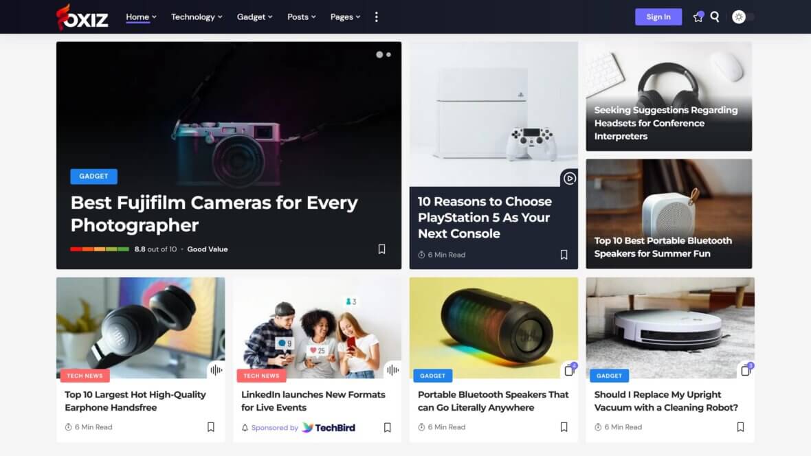 Techblog Wordpress Example 16 Best Tech Blog WordPress Themes 2025