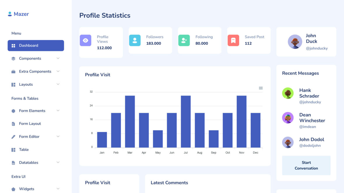 13 Best Free Bootstrap Admin Templates 2025