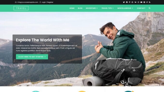 wordpress templates travel