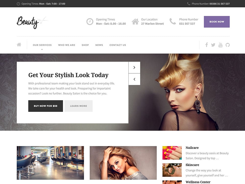 35 Best Spa Beauty Hair Salon Wordpress Themes 2020