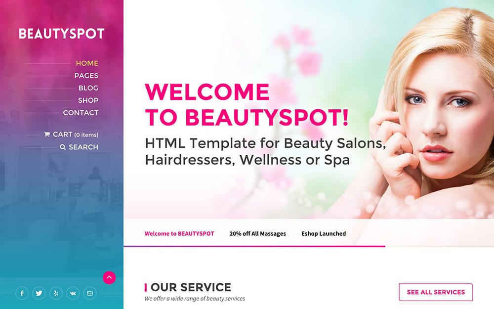 25+ Best Spa, Beauty & Hair Salon WordPress Themes 2024