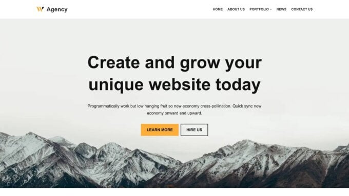 travel one page wordpress themes