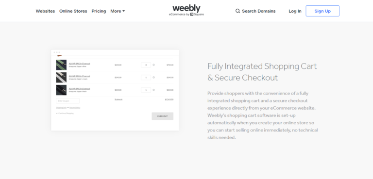 Weebly ecommerce