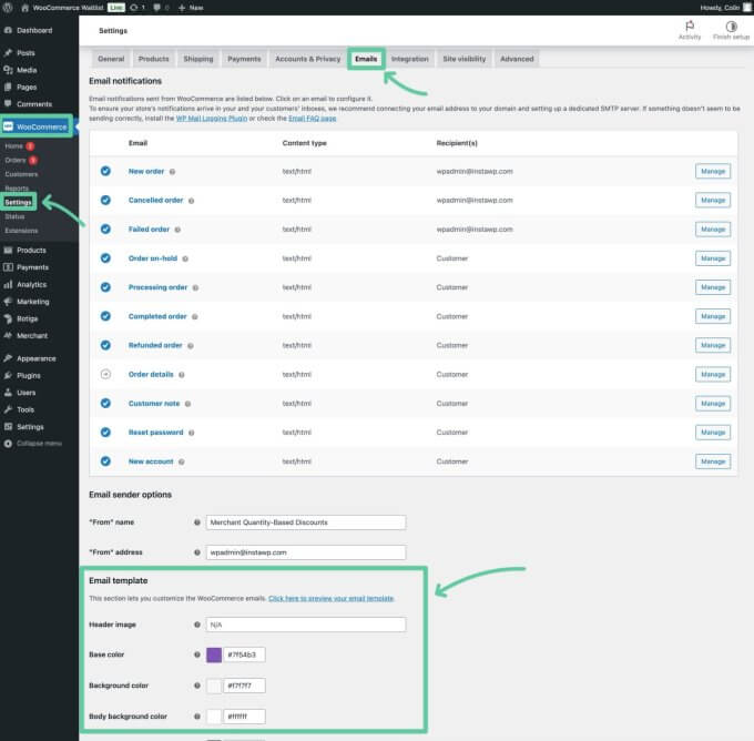 How to customize WooCommerce email template
